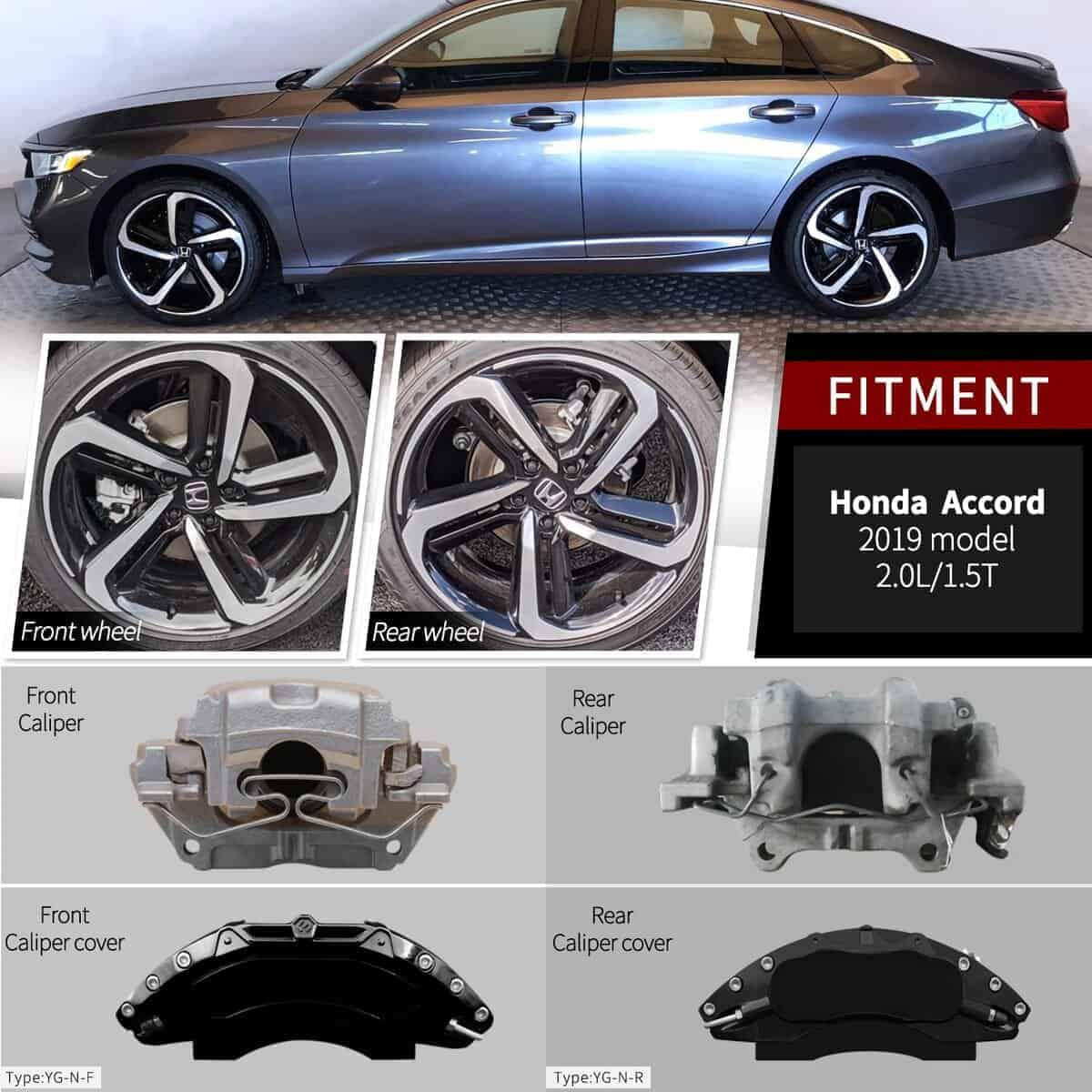 Cubiertas de Pinza de Freno de Aluminio AOOA para Honda Gen - Imagen 3