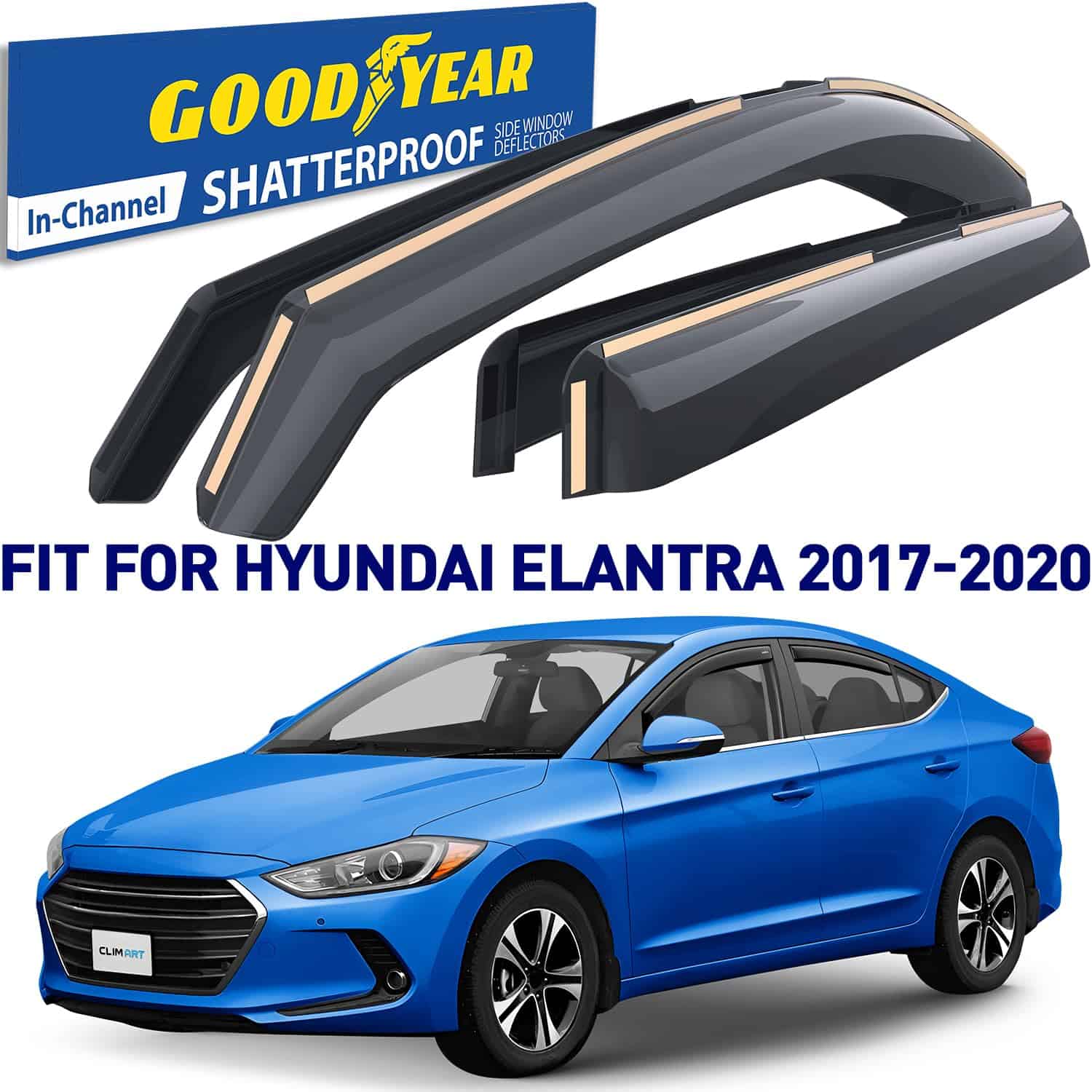 Deflectores de Ventana irrompibles Goodyear para Hyundai - Imagen 3