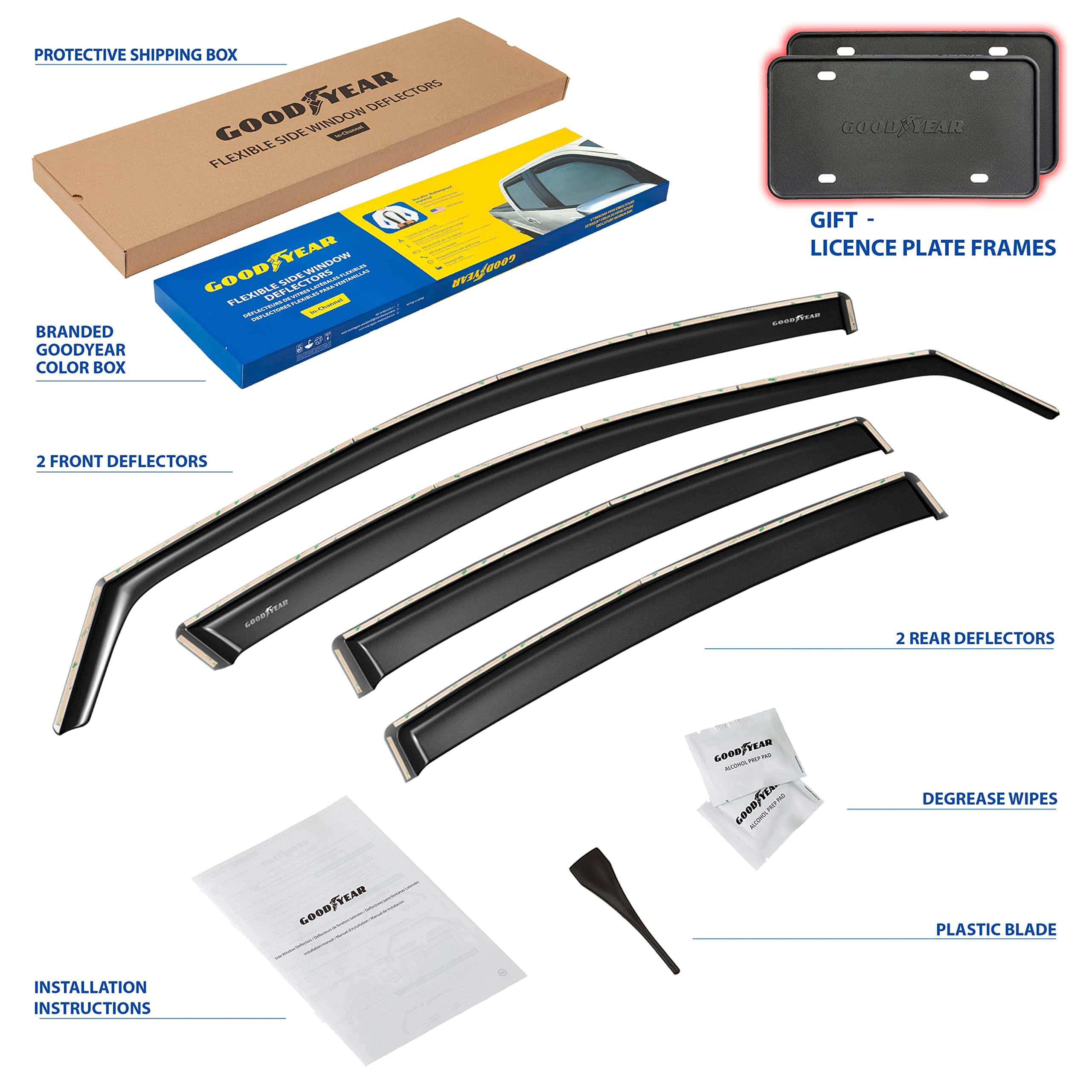 Deflectores de Ventana irrompibles Goodyear para Hyundai - Imagen 7