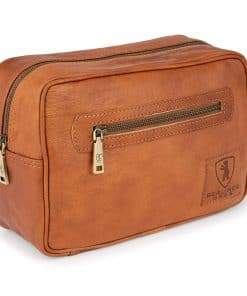 Bolsa de aseo de cuero genuino vintage BERLINER BAGS Paul,