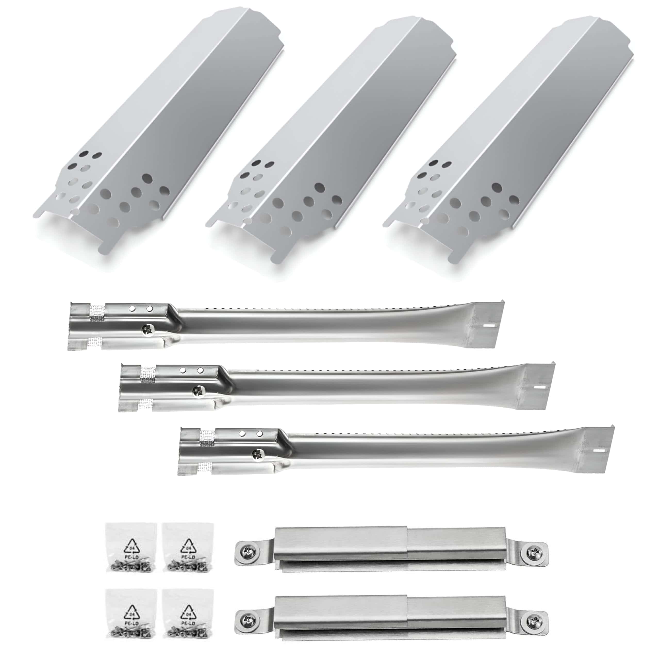 Juego de Tres Quemadores de Parrilla de Gas, Placas de