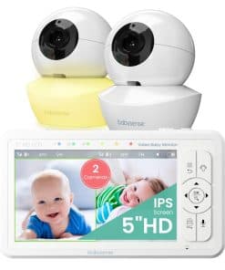 Monitor de Bebé de Pantalla Dividida HD de 5", Monitor de