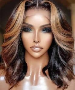 AimeileMiss Peluca Corta para Mujer Sintética con Encaje