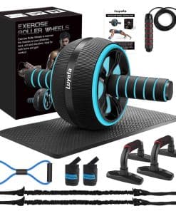 Kit de Rueda Abdominal, 10-en-1 con Bandas de Resistencia,