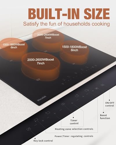 Placa de Inducción de 30 Pulgadas con 4 Quemadores - Imagen 3