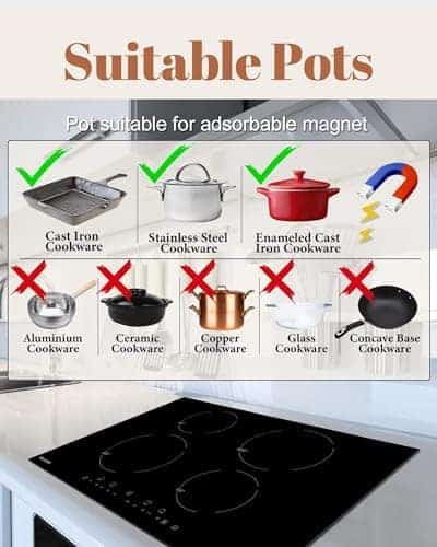 Placa de Inducción de 30 Pulgadas con 4 Quemadores - Imagen 8