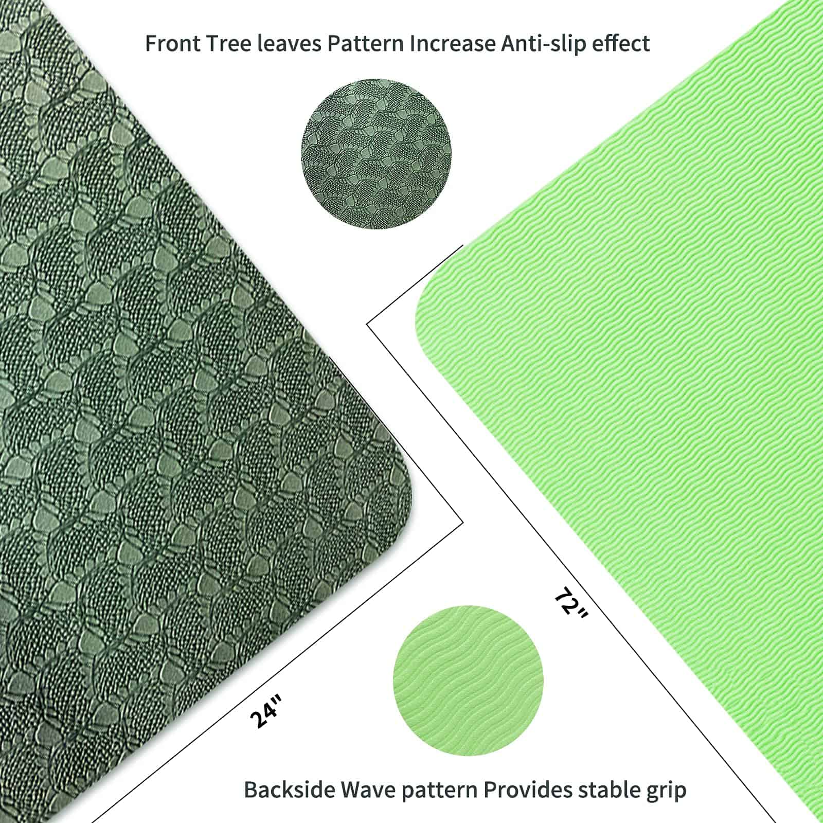 Tapete de Yoga 1/3 pulgada QMKGEC Colchonetas de Ejercicio - Imagen 3