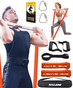 Barras de Resistencia Pesada TESLANG con Barra, 500 LBS