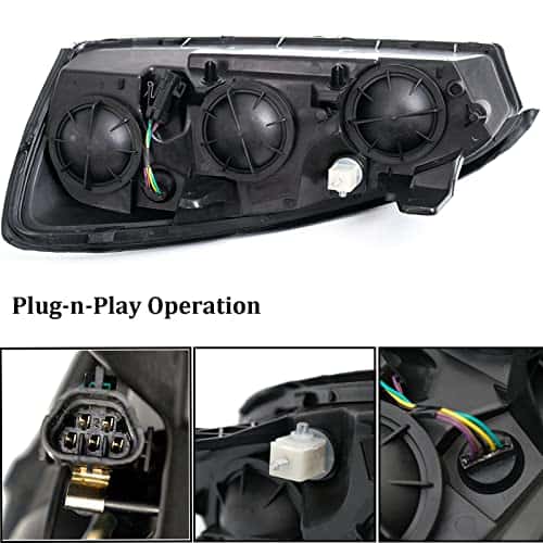 Faros Delanteros de Repuesto para 2004-2007 Chevy Malibu, - Imagen 3