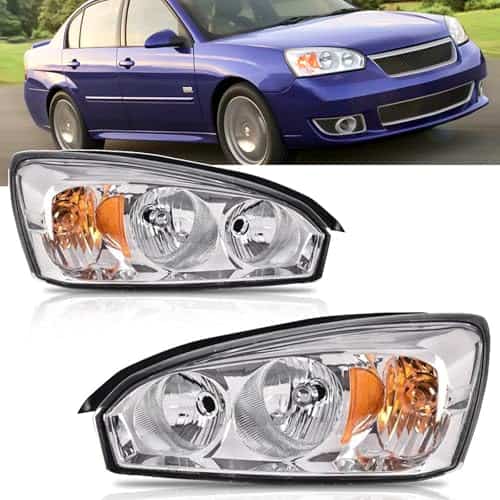 Faros Delanteros de Repuesto para 2004-2007 Chevy Malibu,