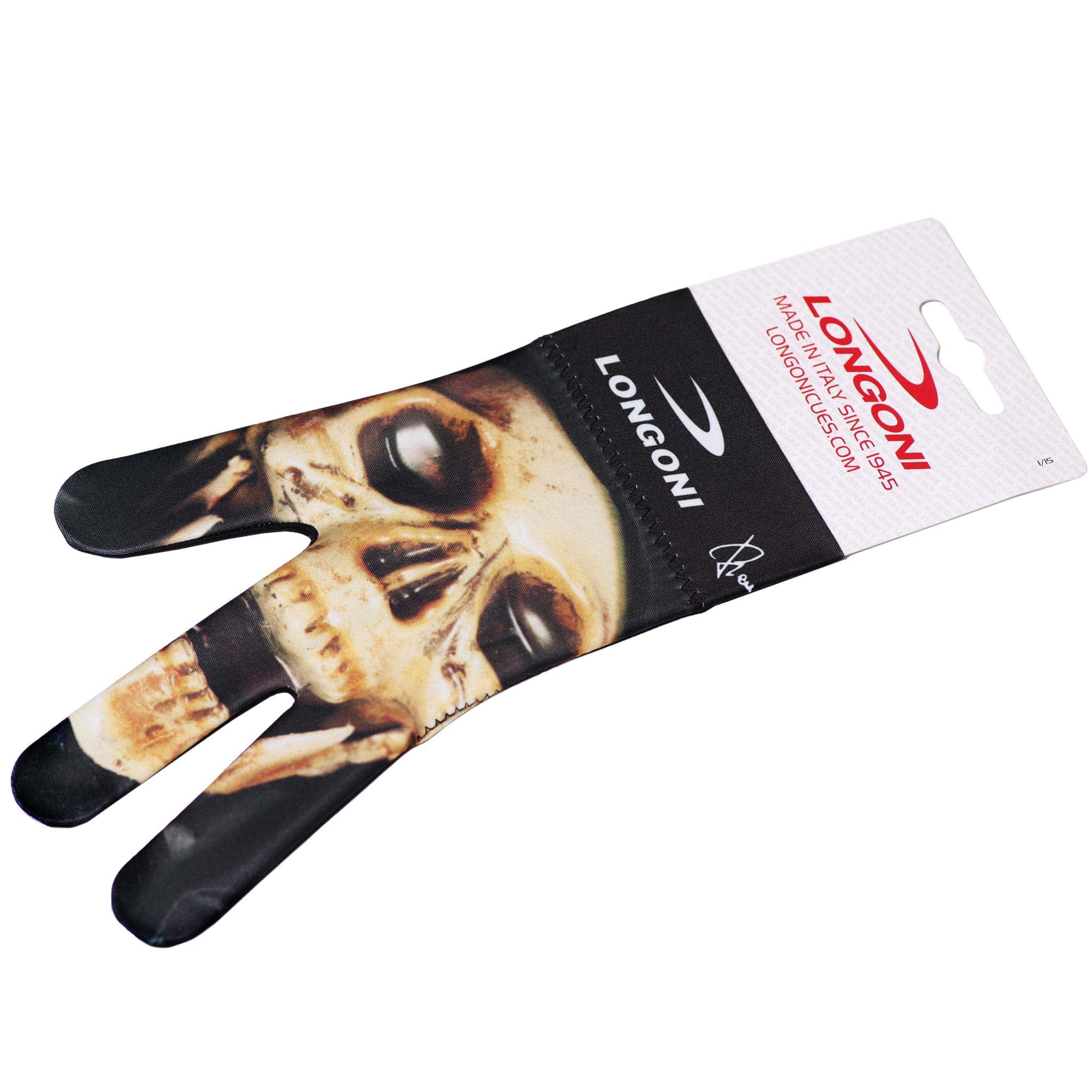 Guante de Billar Longoni Fancy Skull 3 para Mano Izquierda - Imagen 6