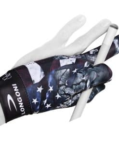 Guante de Billar Longoni Fancy Flag 4 para Mano Izquierda