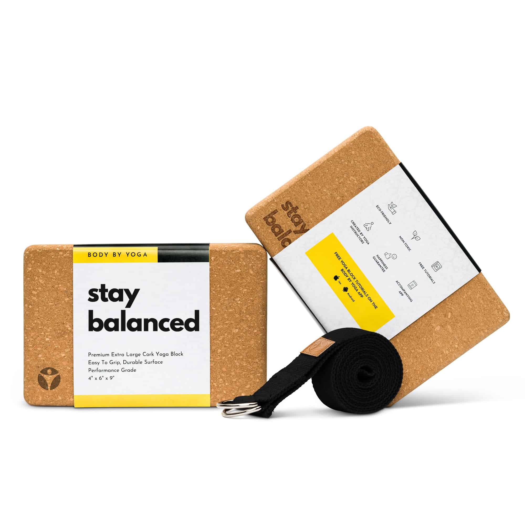 Bloques de Yoga de Corcho Premium 2 Pack - -Stay Balanced