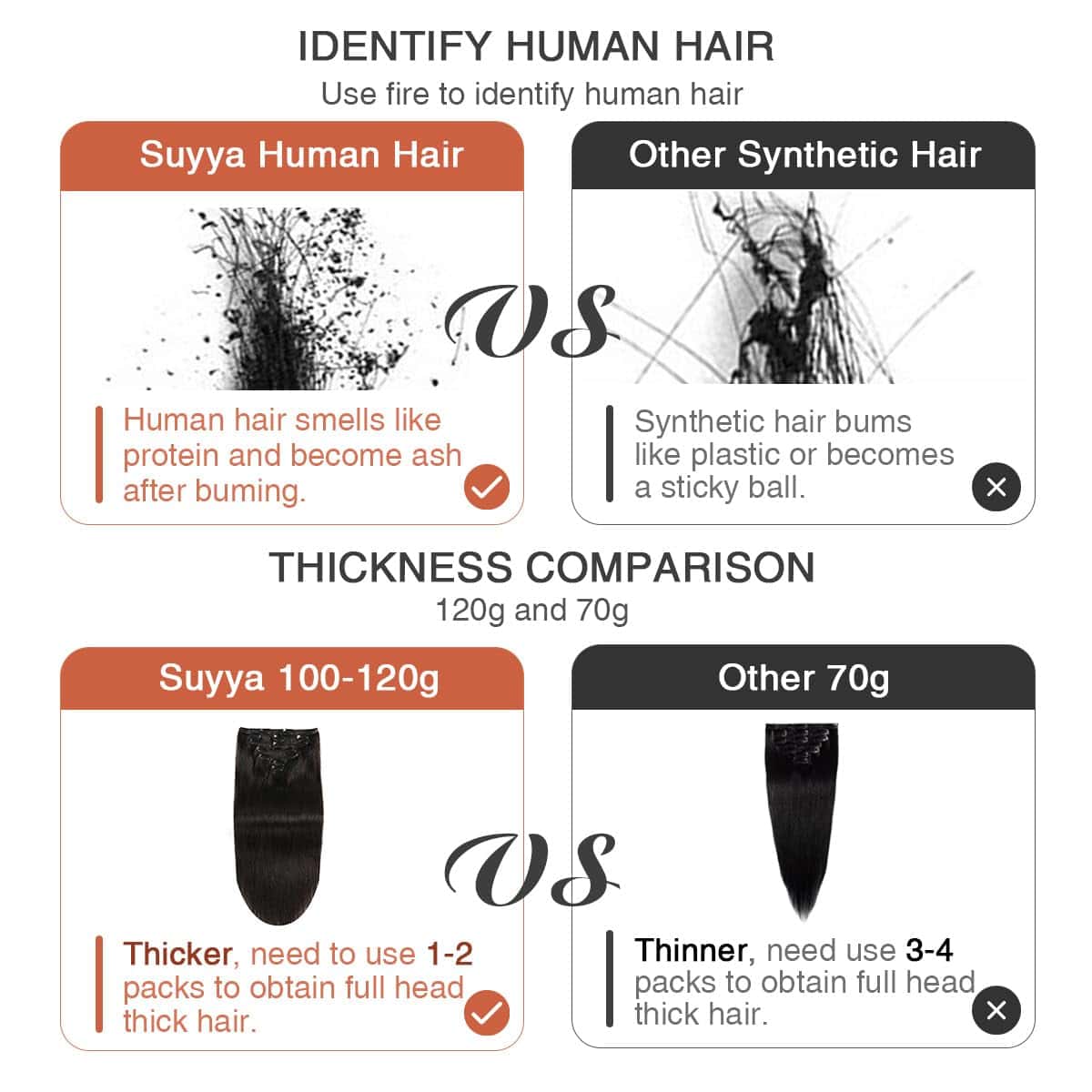 Extensiones de Cabello Clip SUYYA, 14 pulgadas 110g 7 - Imagen 6