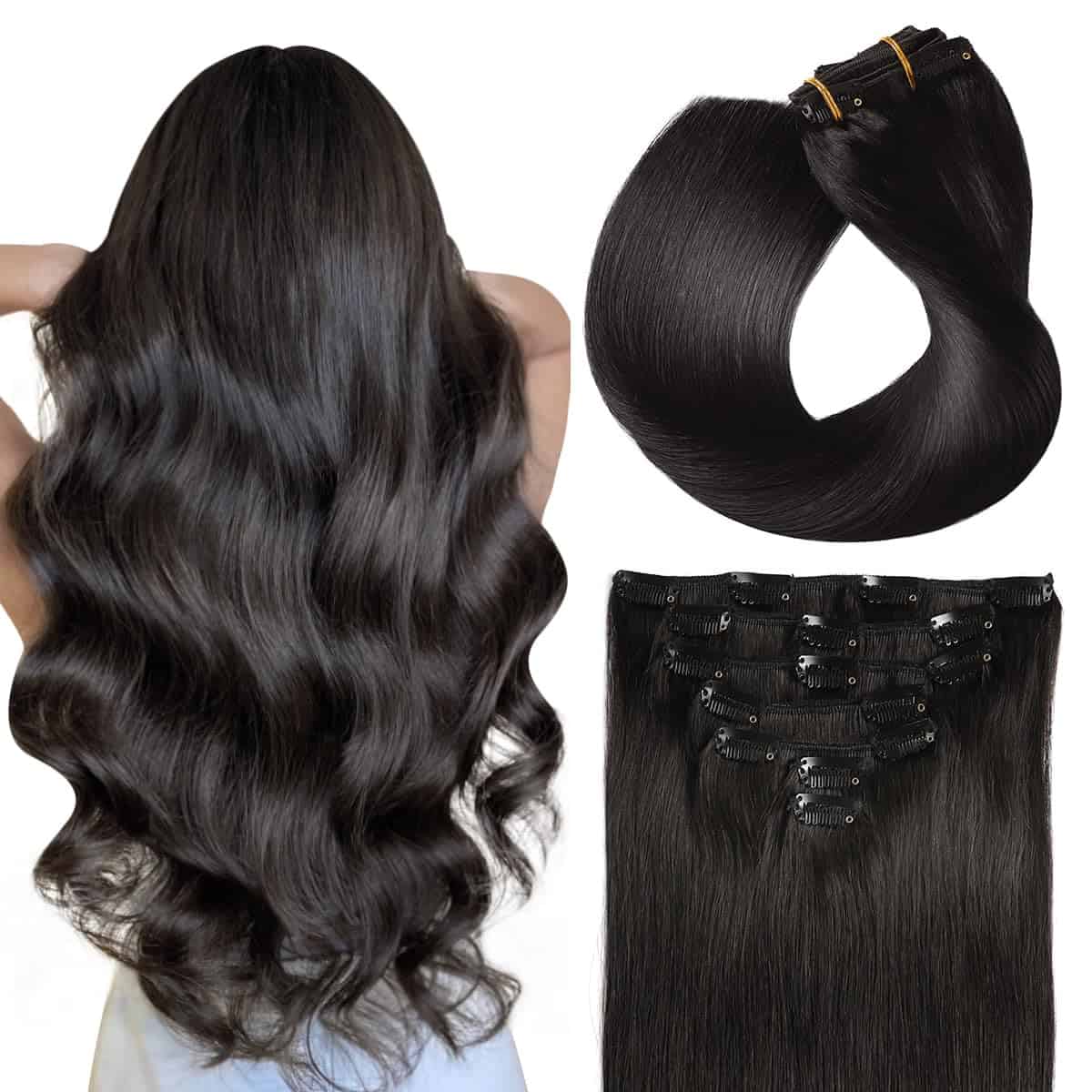 Extensiones de Cabello Clip SUYYA, 14 pulgadas 110g 7