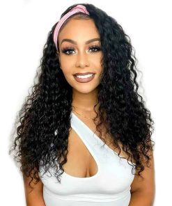 Pelucas de Diadema de Cabello Humano Ondulado Profundo de