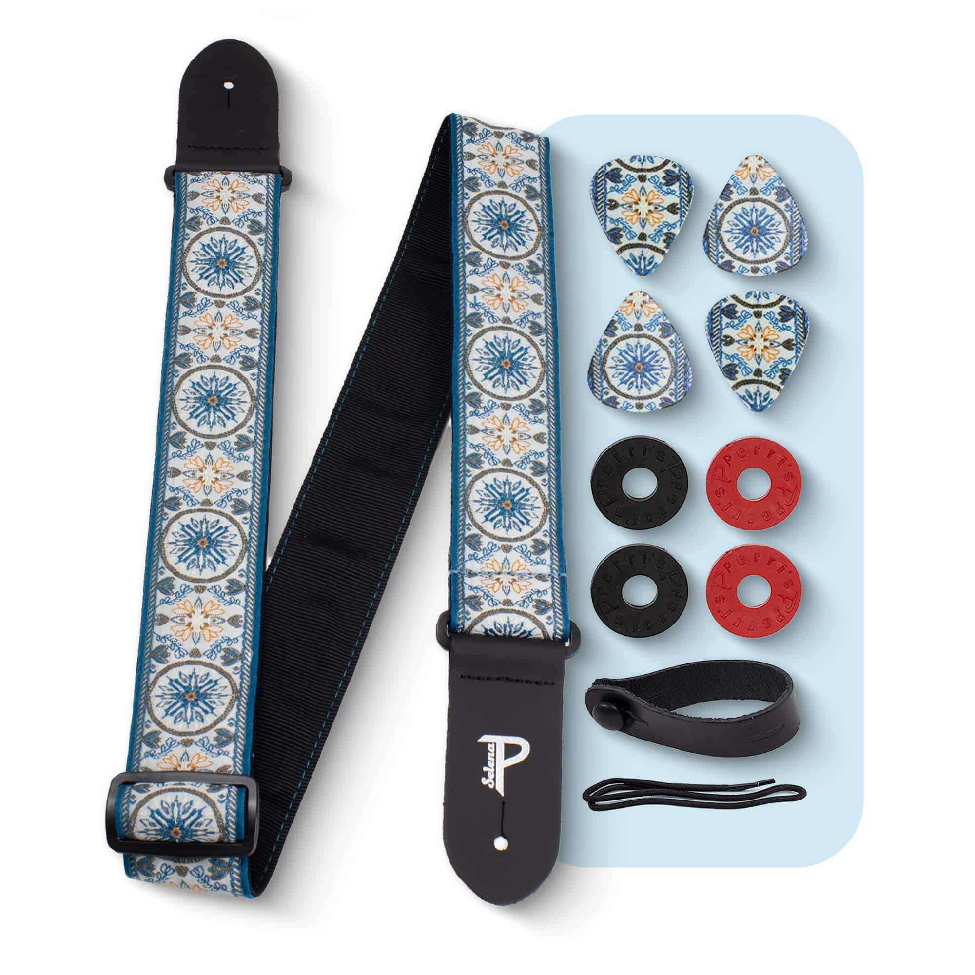 Correas de Guitarra Jacquard Perri�s -Azul Mandala