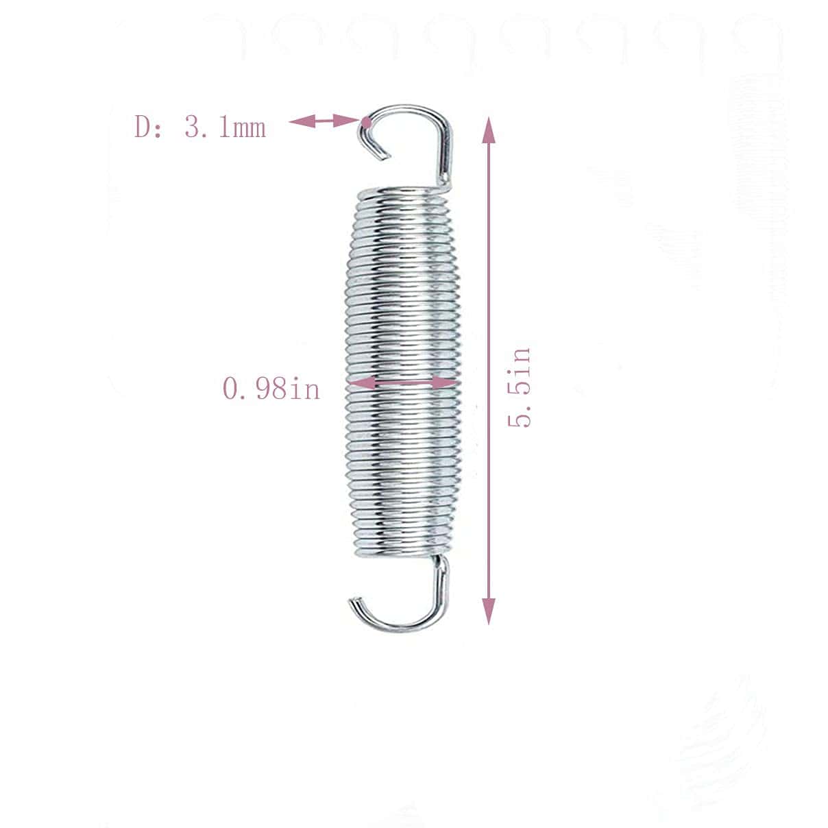 10 Resortes de Trampolín de 5.5 pulgadas, Paquete de 10 - Imagen 3