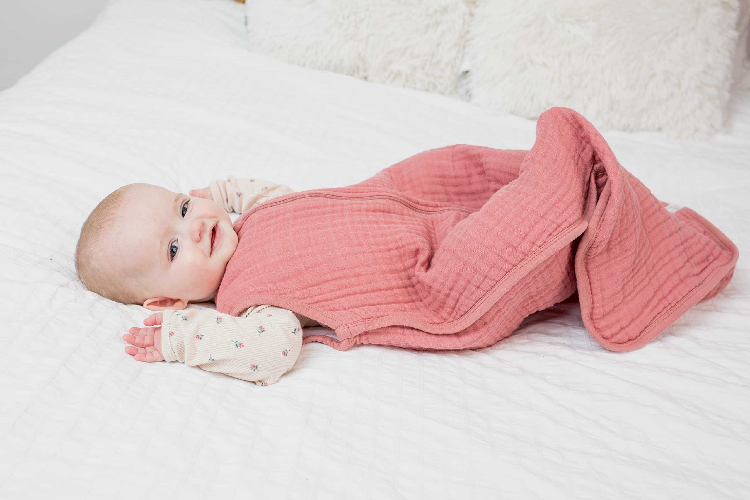 Saco de dormir de muselina de algodón -Rosa - Imagen 4