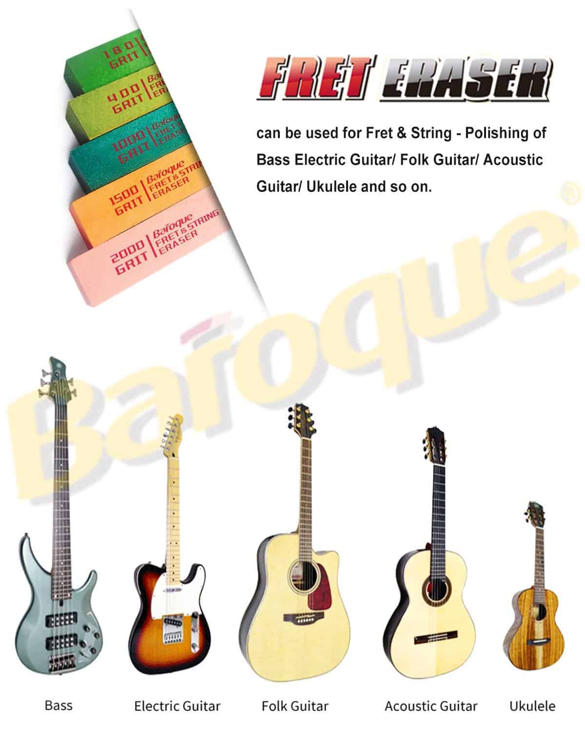 Kit de herramientas para pulir trastes de guitarra Baroque - Imagen 8