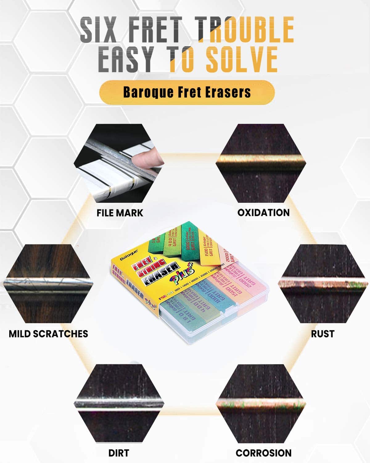 Kit de herramientas para pulir trastes de guitarra Baroque - Imagen 4