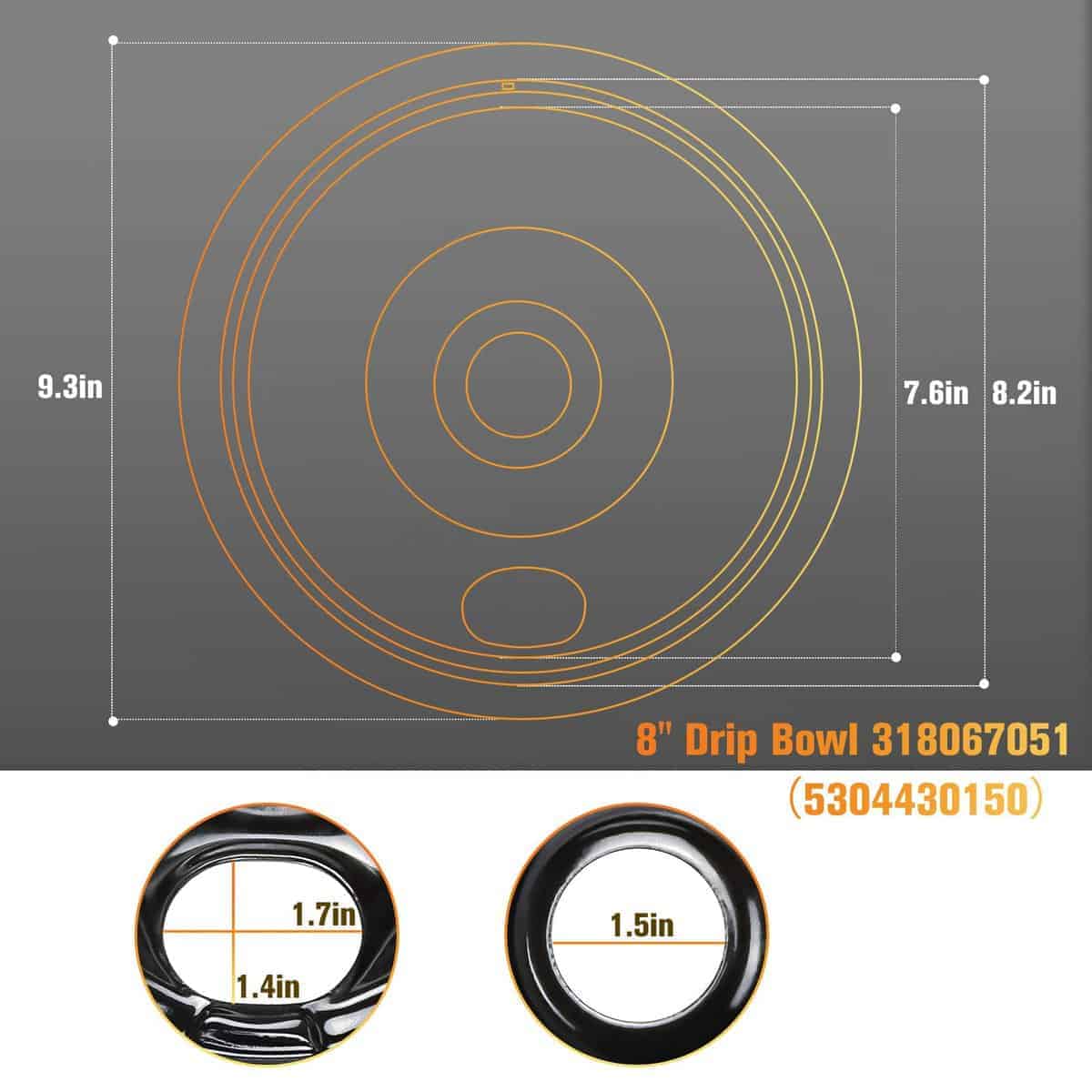 Set de 4 bandejas de goteo de porcelana negra - Imagen 4