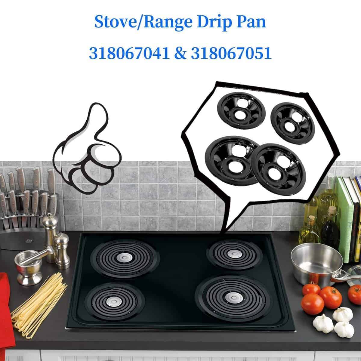 Set de 4 bandejas de goteo de porcelana negra - Imagen 8