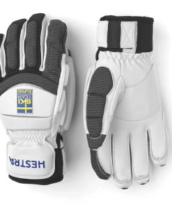 Guante Hestra Race Grippen GS - Blanco/Naranja Natural | 6