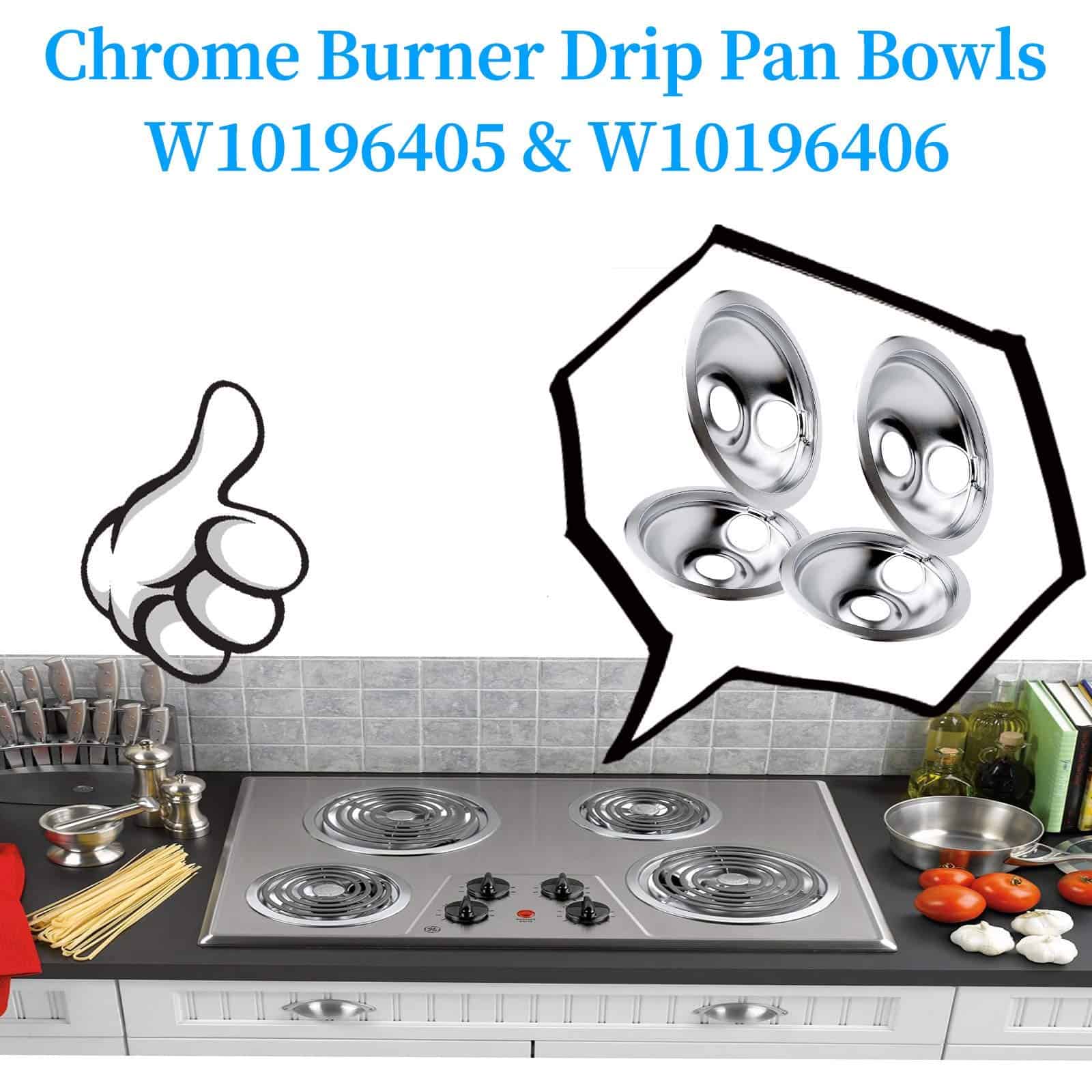 Tapetes de Goteo para Quemadores de Cocina Eléctrica, Cromo - Imagen 8