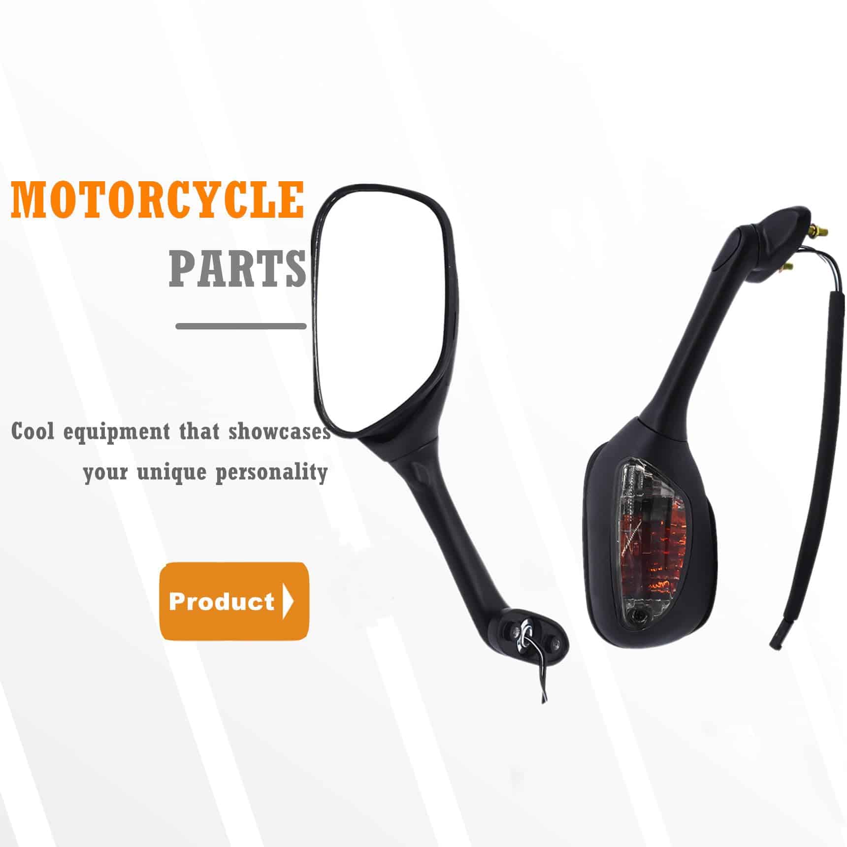 Espejos retrovisores negros con intermitentes de humo para - Imagen 6