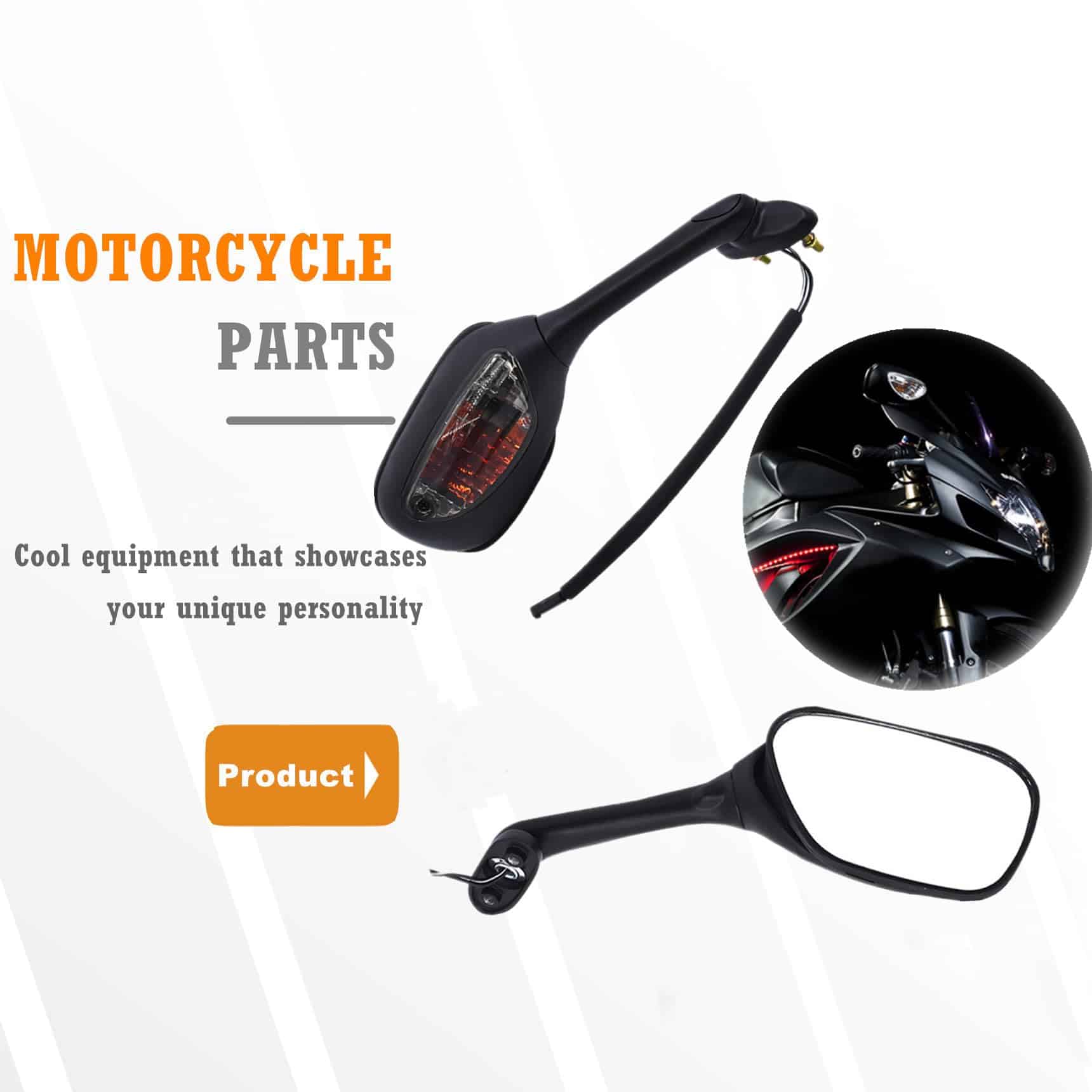 Espejos retrovisores negros con intermitentes de humo para - Imagen 5