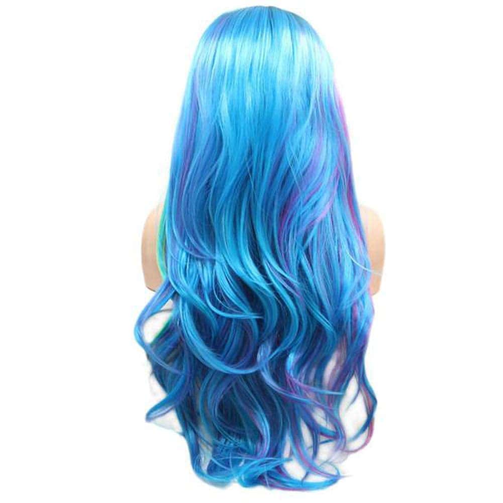Pelucas de colores para mujeres mezcla de arco iris Pelucas - Imagen 9