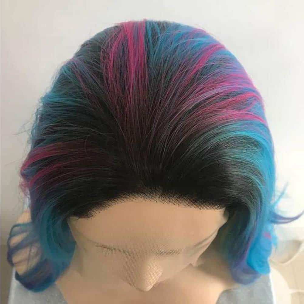 Pelucas de colores para mujeres mezcla de arco iris Pelucas - Imagen 10