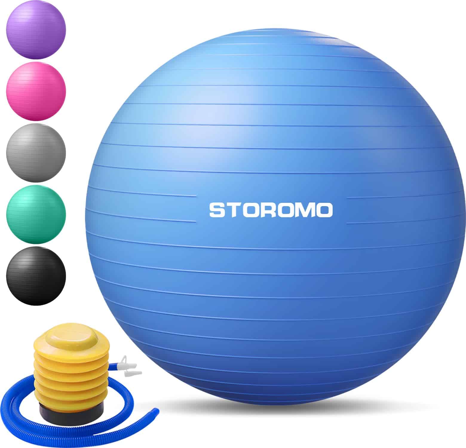 Pelota de Ejercicio STOROMO, Pelota de Yoga -Azul