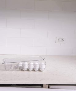 Contenedor de almacenamiento de huevos de plástico apilable