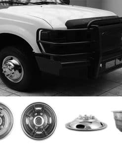Deebior 4pcs 17" Polished Stainless Steel Dually Wheel
