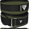 Cinturón de levantamiento de pesas RDX AUTO -Verde militar