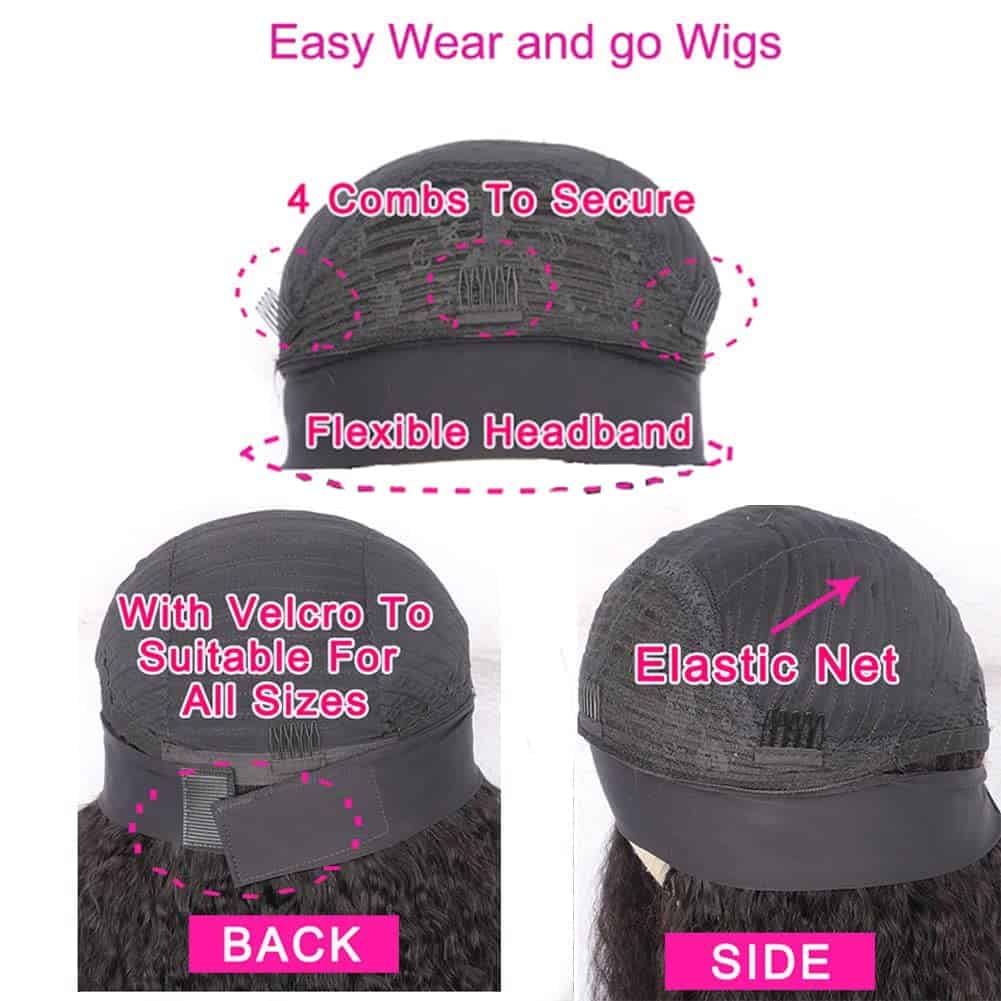 Pelucas de Cabeza con Diadema Ondulado 16 Pulgadas de - Imagen 4