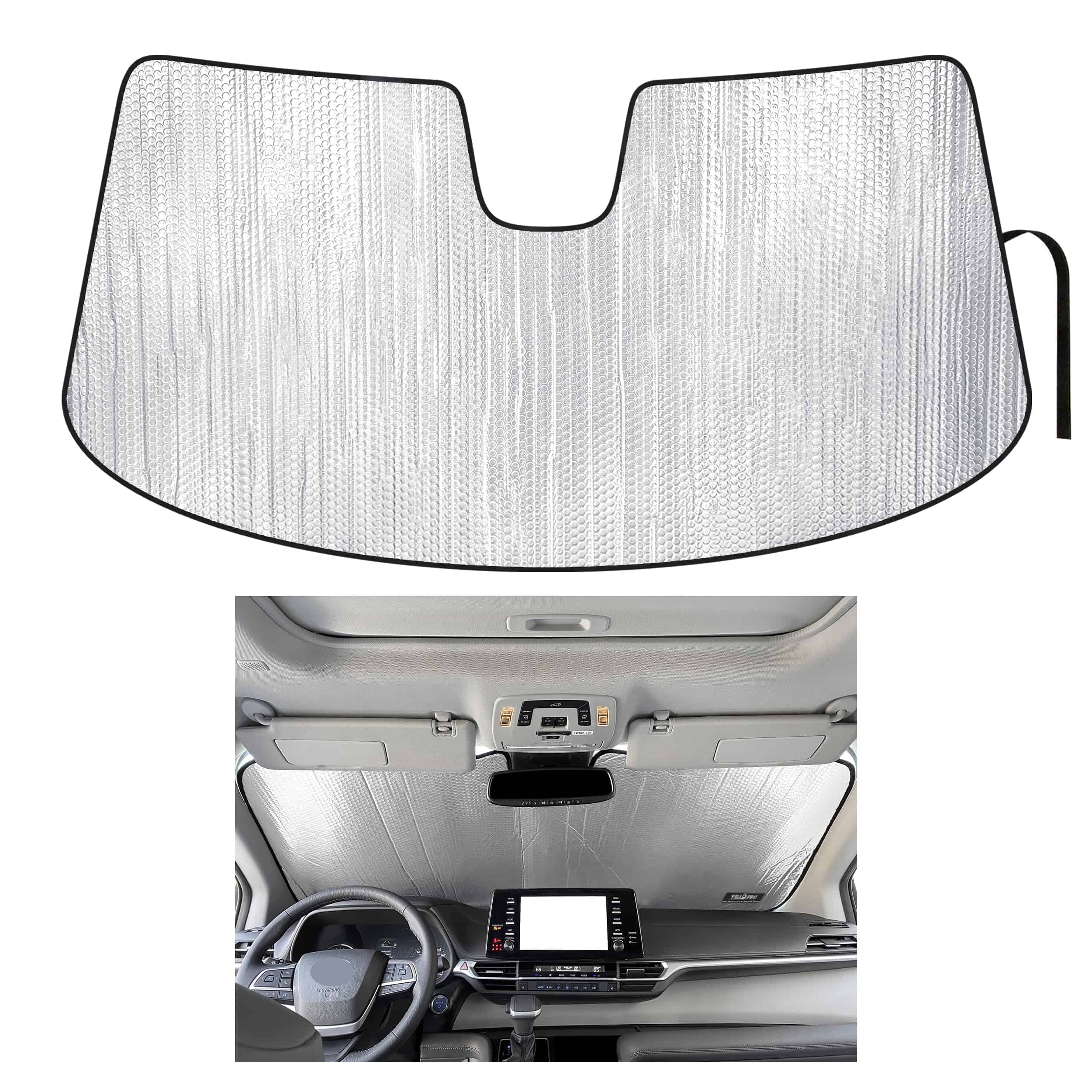 YelloPro Protector de Parabrisas Delantero -Silver,Black