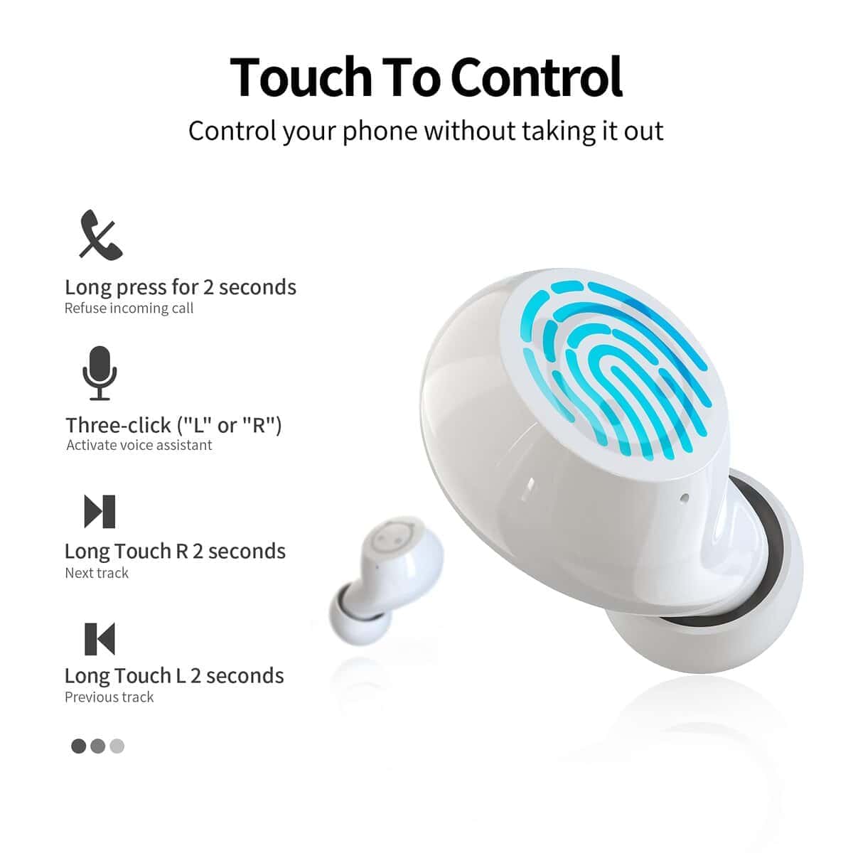 AMAFACE Kids Wireless Earbuds Cute Panda Bluetooth Earbuds - Imagen 7