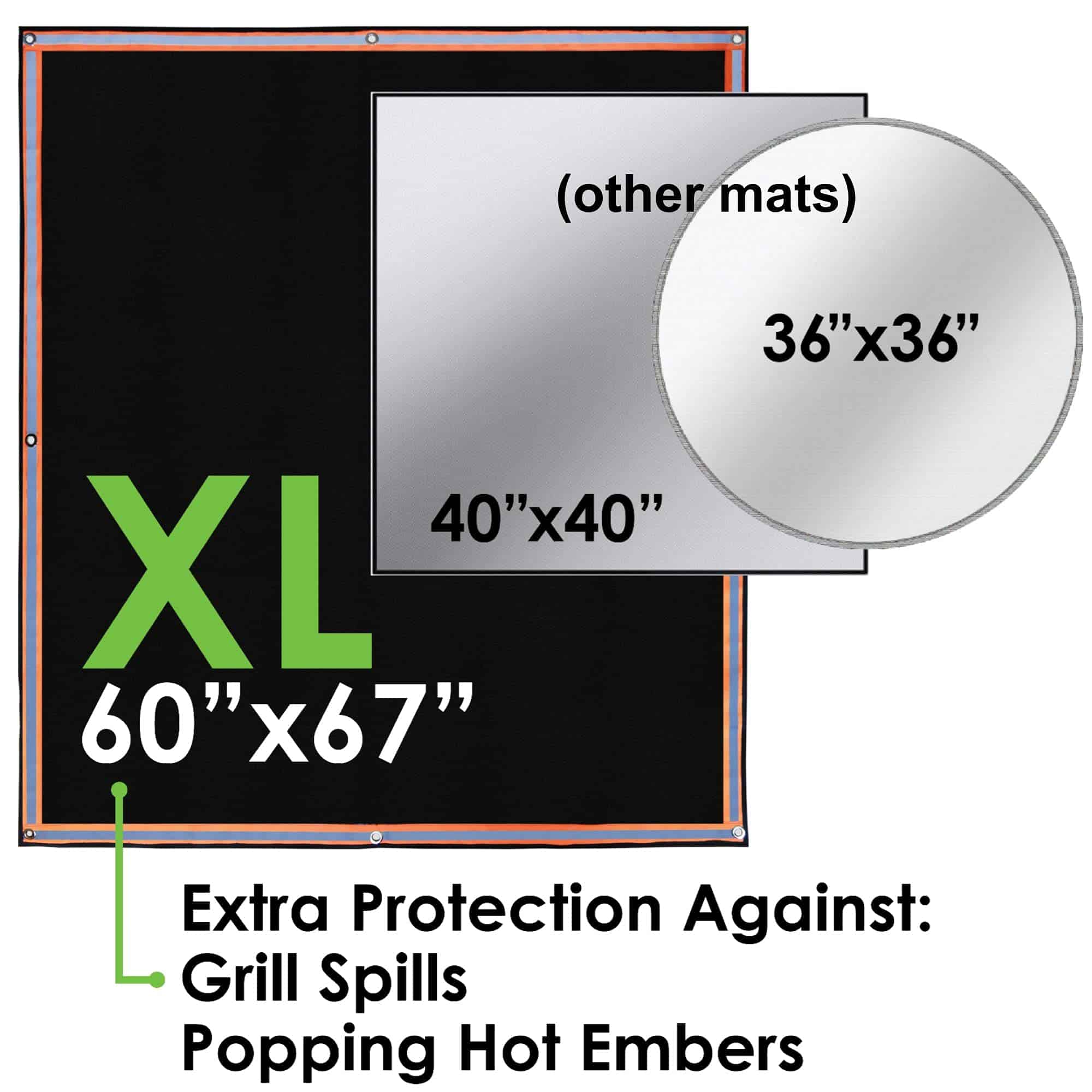 XL Fire Pit Mat, USA Based, Protector de Parrilla Exterior - Imagen 7