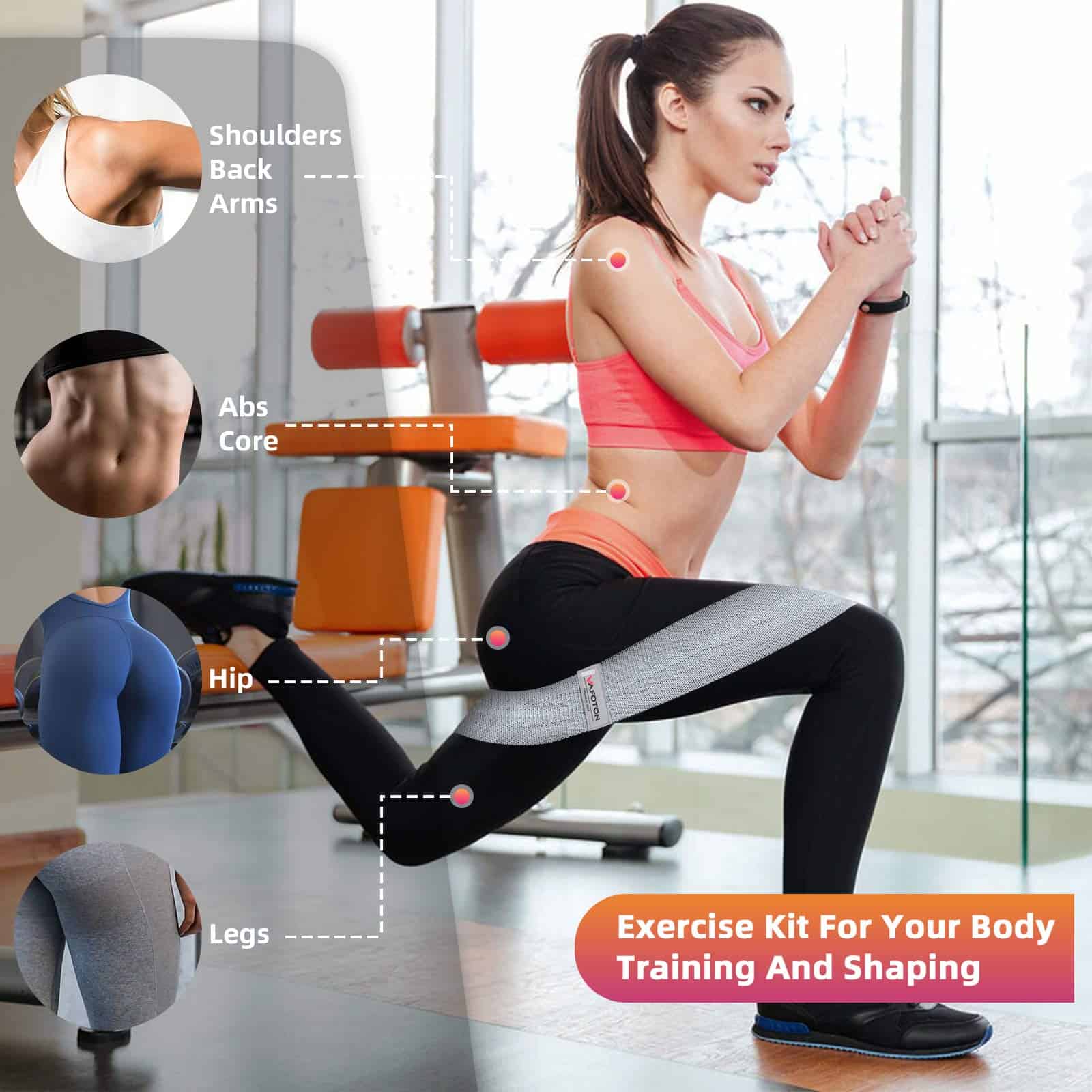 Correa de Ejercicio para Glúteos VAFOTON, Set de Bandas de - Imagen 3