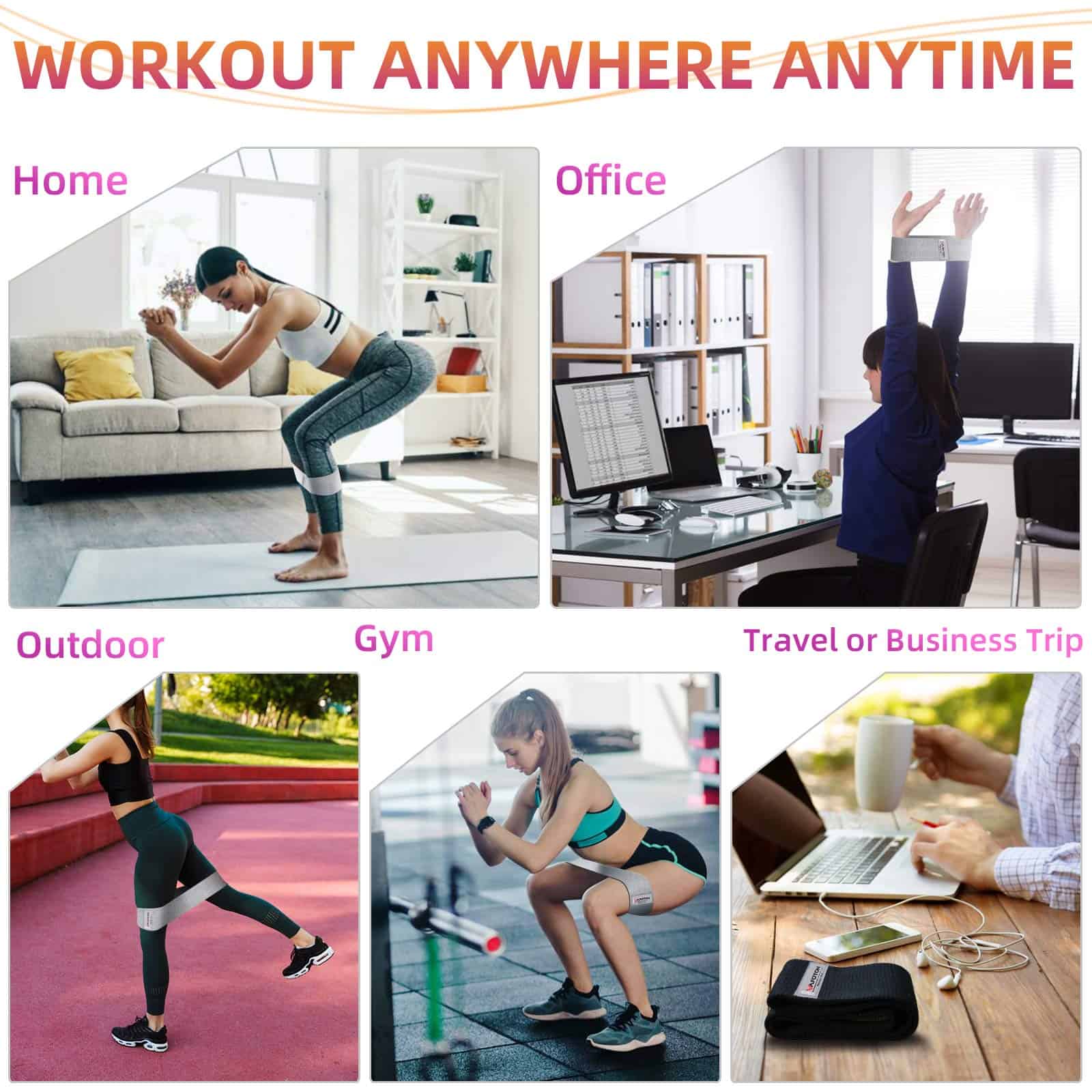 Correa de Ejercicio para Glúteos VAFOTON, Set de Bandas de - Imagen 6