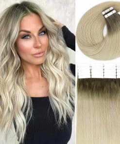 Extensiones de Cabello Humano Remy con Adhesivo en Cinta