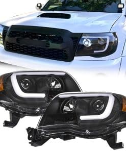 Faros Proyectores LED Tubo ahumado negro de reemplazo para