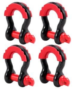 ZEONHAK 4 Pack 3/4 Pulgadas D Anillo Shackle, Heavy Duty D