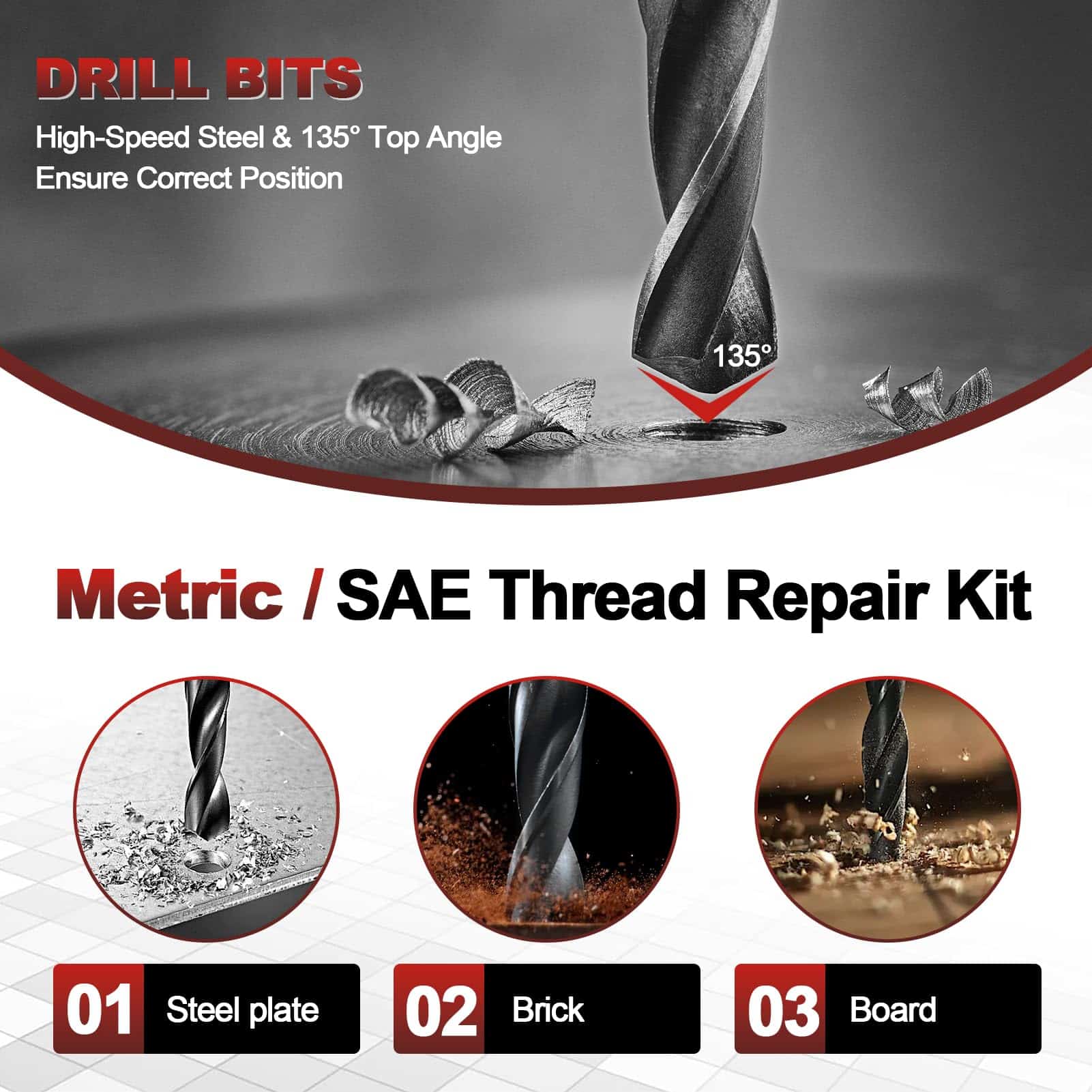 15 Piezas Juego de Insertos de Rosca M14x1.5 Accesorio de - Imagen 5