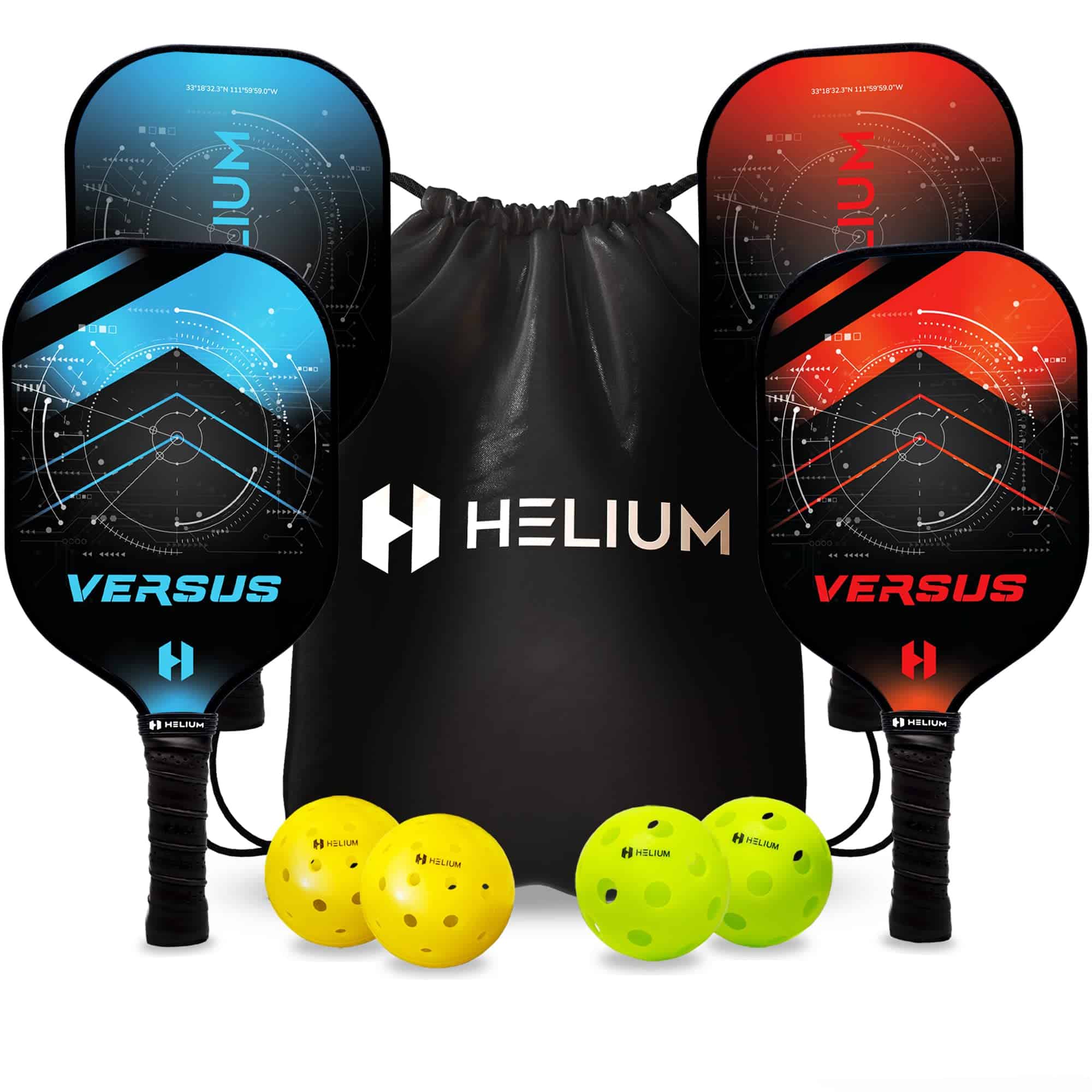 Juego de 4 Palas de Pickleball Helium - Certificadas por la