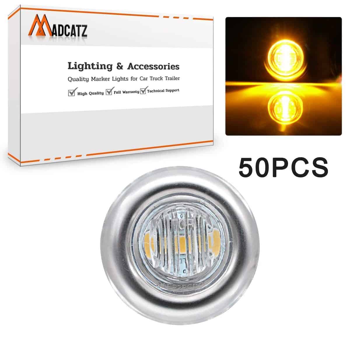 Luces de Marcador Lateral y Señal de Giro LED Ámbar Claro - Imagen 3