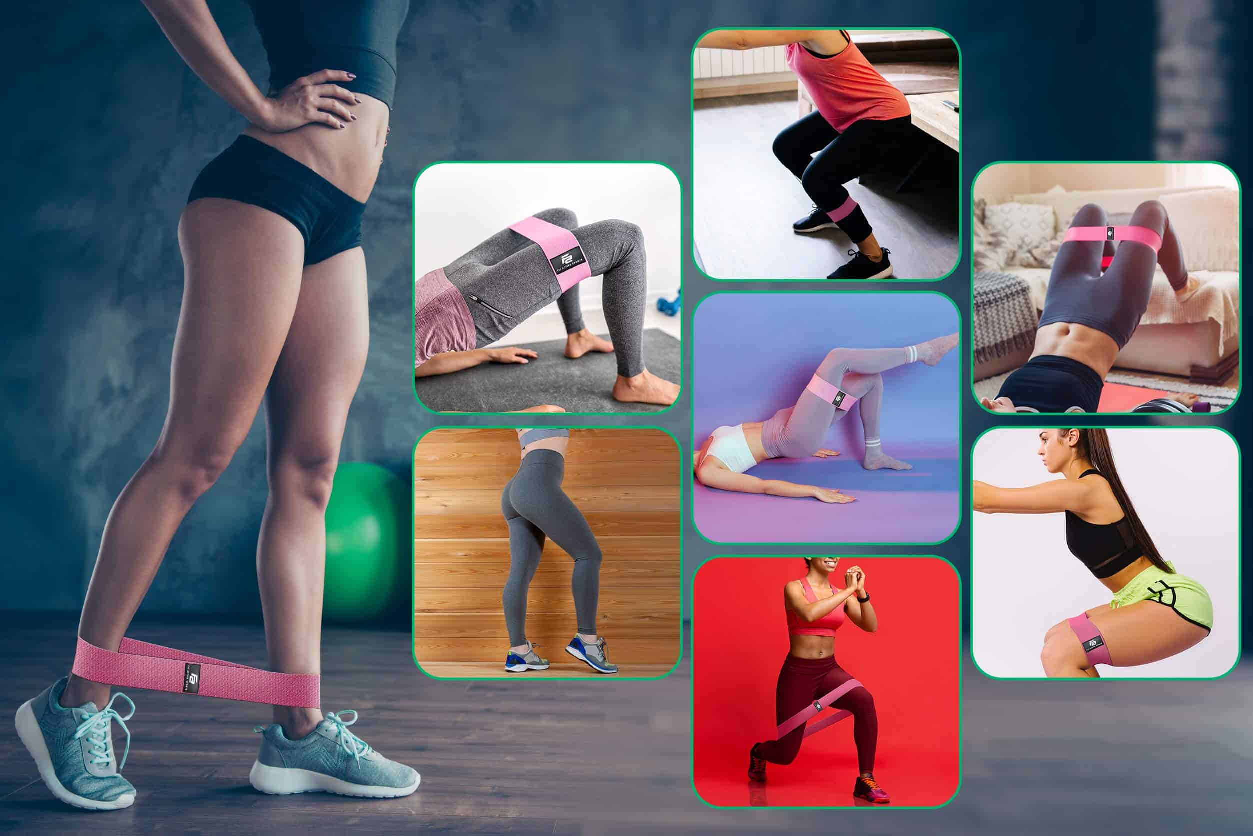 Set de Bandas de Cadera Fit Active Sports de 3. 3 Niveles - Imagen 6